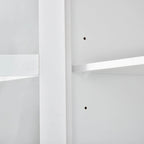 Mueble de TV de pared moderno blanco con cristal templado, apto para televisores de hasta 70", capacidad para 3 personas