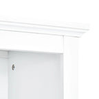Mueble de TV de pared moderno blanco con cristal templado, apto para televisores de hasta 70", capacidad para 3 personas