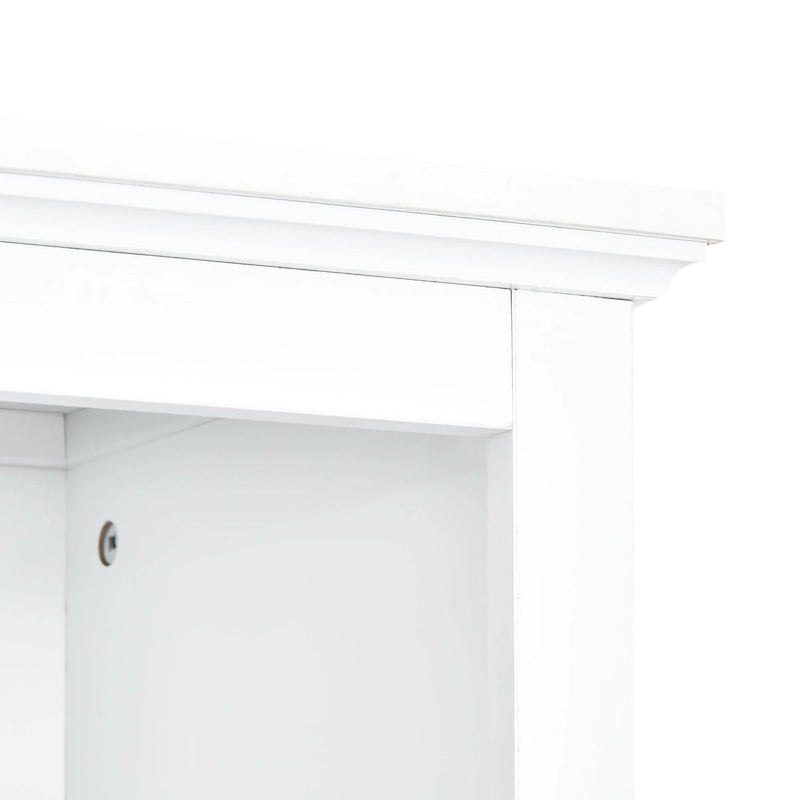 Mueble de TV de pared moderno blanco con cristal templado, apto para televisores de hasta 70", capacidad para 3 personas