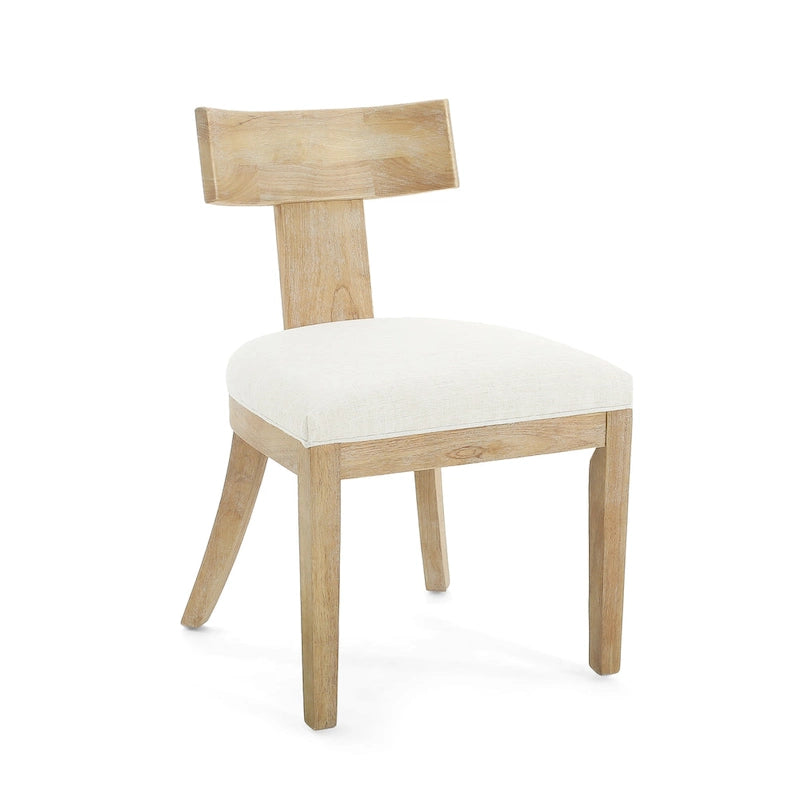 Juego de comedor redondo de 5 piezas de tela color beige natural y madera de caucho, para 4 personas