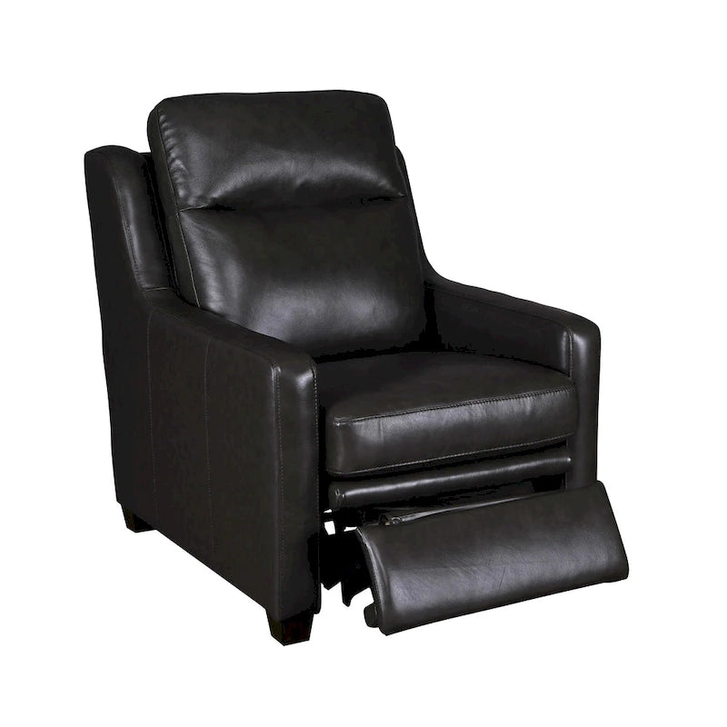 Sofá reclinable eléctrico de piel de grano superior, camel/almendra/carbón, trimotor, 3 plazas