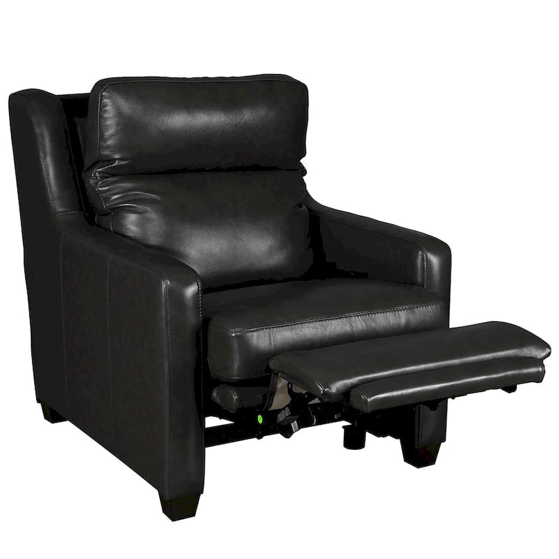 Sofá reclinable eléctrico de piel de grano superior, camel/almendra/carbón, trimotor, 3 plazas