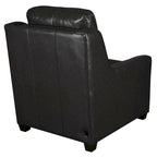 Sofá reclinable eléctrico de piel de grano superior, camel/almendra/carbón, trimotor, 3 plazas