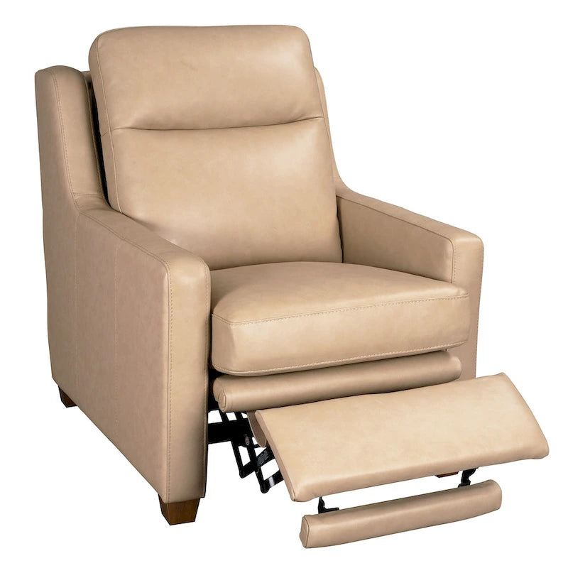 Sofá reclinable eléctrico de piel de grano superior, camel/almendra/carbón, trimotor, 3 plazas