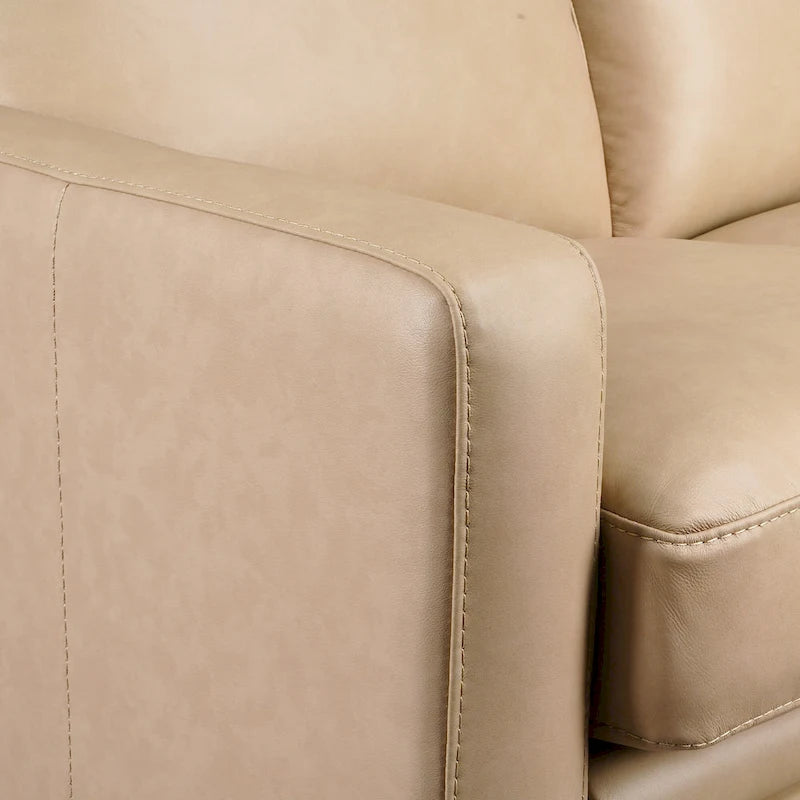 Sofá reclinable eléctrico de piel de grano superior, camel/almendra/carbón, trimotor, 3 plazas