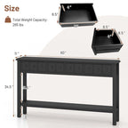 Costway 60 Mesa consola retro para entrada/sofá con 4 cajones y - Ver detalles