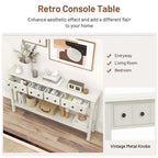 Costway 60 Mesa consola retro para entrada/sofá con 4 cajones y - Ver detalles