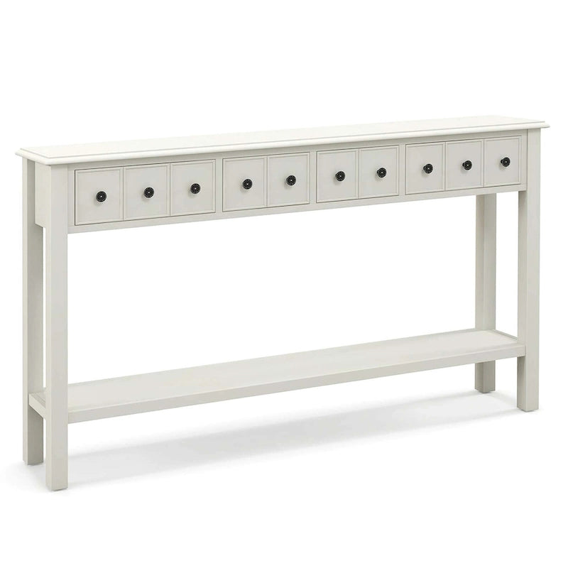 Costway 60 Mesa consola retro para entrada/sofá con 4 cajones y - Ver detalles
