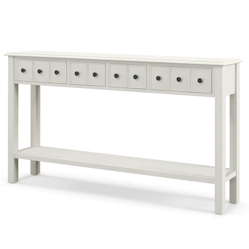 Costway 60 Mesa consola retro para entrada/sofá con 4 cajones y - Ver detalles
