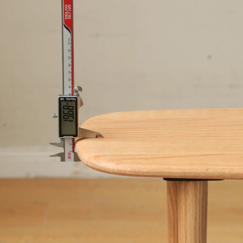 Mesa de centro de roble macizo de 2 niveles con estante de almacenamiento, natural/roble