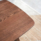 Mesa de centro de roble macizo de 2 niveles con estante de almacenamiento, natural/roble