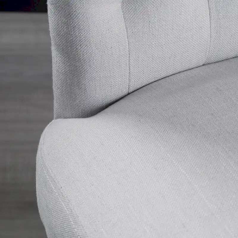 Sillas de comedor tapizadas de respaldo alto de terciopelo y tela, color champán/beige/gris, juego de 2