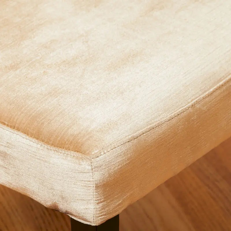 Sillas de comedor tapizadas de respaldo alto de terciopelo y tela, color champán/beige/gris, juego de 2