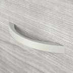 Escritorio en L con archivador de 3 cajones, 72W, 1 persona – Gris platino / Blanco / Gris tormenta / Nogal americano moderno / Nogal negro