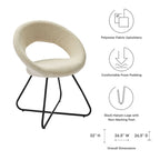 Silla de comedor tapizada, patas de horquilla, juego de 2
