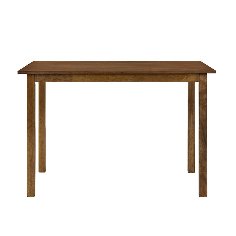 Juego de comedor de 5 piezas, café/nogal, rectangular, capacidad para 4 personas
