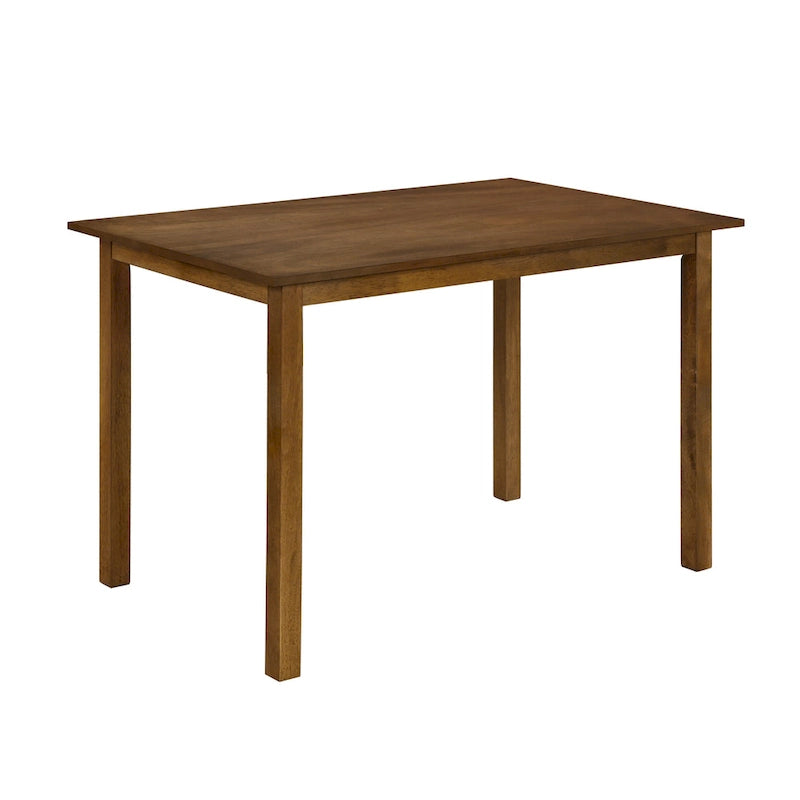 Juego de comedor de 5 piezas, café/nogal, rectangular, capacidad para 4 personas