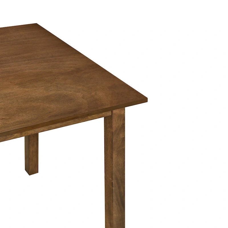 Juego de comedor de 5 piezas, café/nogal, rectangular, capacidad para 4 personas