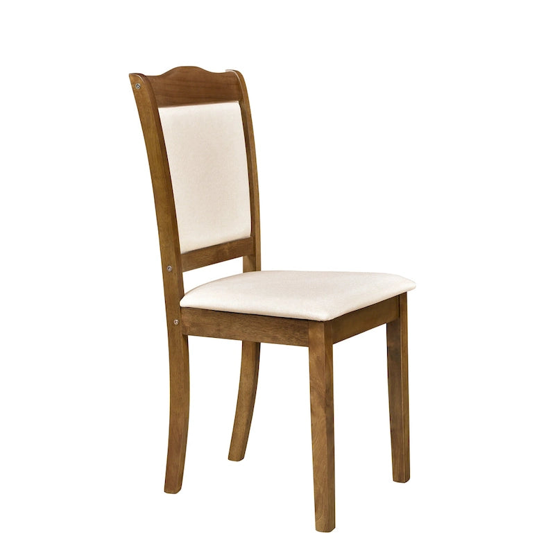 Juego de comedor de 5 piezas, café/nogal, rectangular, capacidad para 4 personas