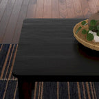 Mesa de comedor rectangular de madera negra, 6 plazas – 66 x 30 x 36 pulg.