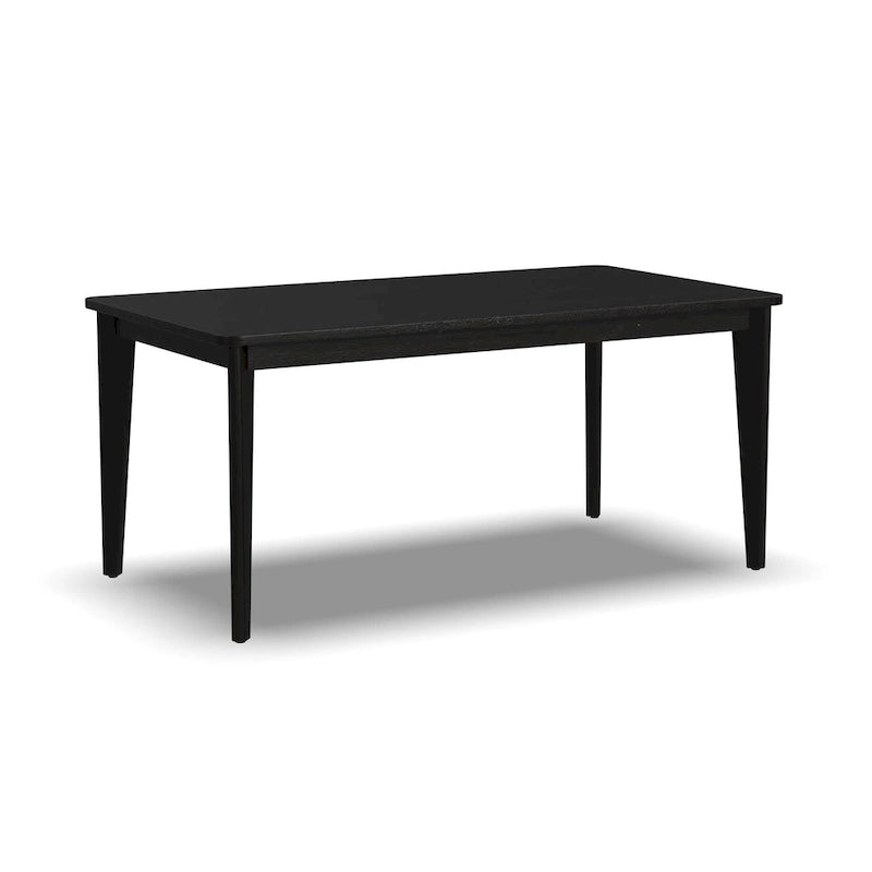 Mesa de comedor rectangular de madera negra, 6 plazas – 66 x 30 x 36 pulg.