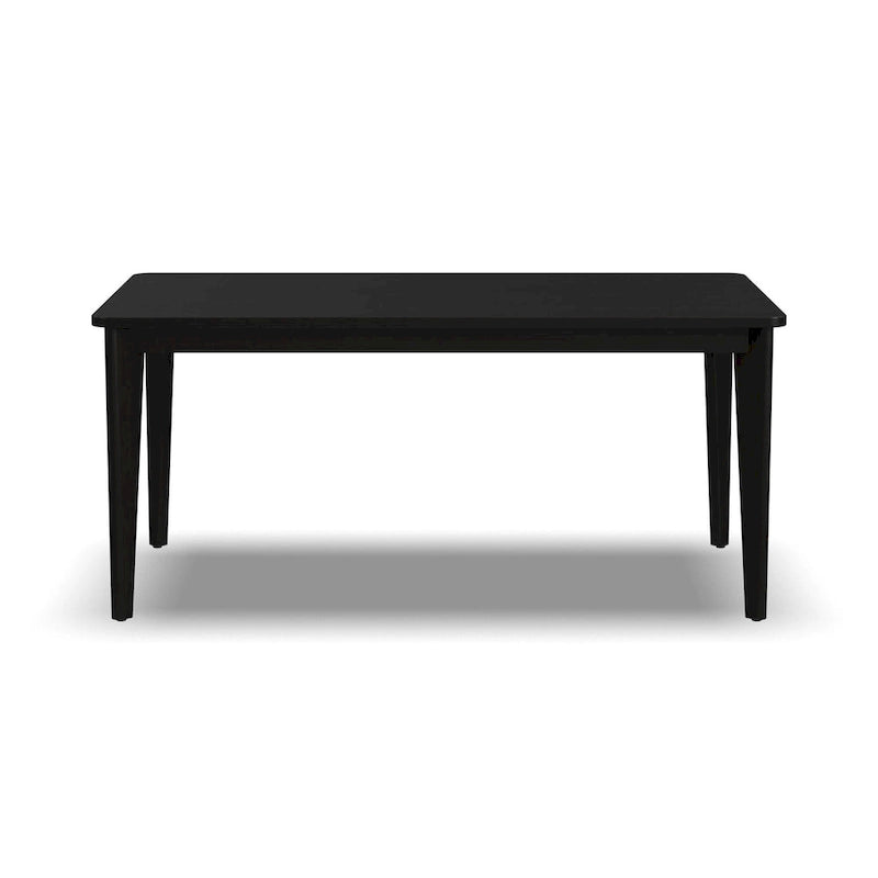 Mesa de comedor rectangular de madera negra, 6 plazas – 66 x 30 x 36 pulg.