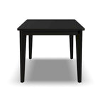 Mesa de comedor rectangular de madera negra, 6 plazas – 66 x 30 x 36 pulg.