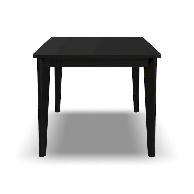 Mesa de comedor rectangular de madera negra, 6 plazas – 66 x 30 x 36 pulg.