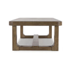 Mesa de centro color marrón claro, estilo rústico, capacidad para 4 a 6 personas – 56 ancho x 30 profundidad x 17 alto