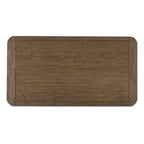Mesa de centro color marrón claro, estilo rústico, capacidad para 4 a 6 personas – 56 ancho x 30 profundidad x 17 alto