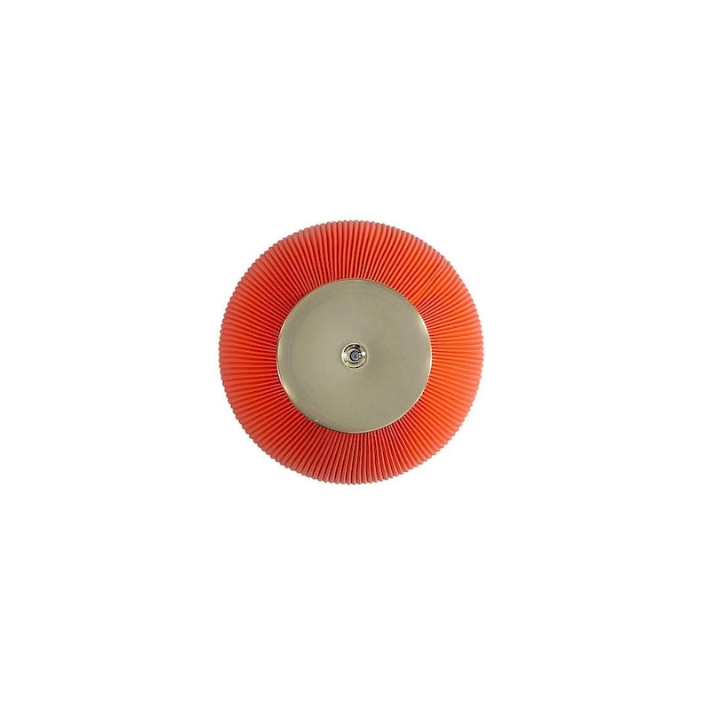 Mesa auxiliar tapizada redonda – Piel sintética plisada y base dorada, 4 colores, 1 persona