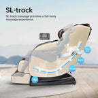 Sillón de masaje de cuerpo completo SL Track en caqui/negro – Gravedad Cero, 1 persona