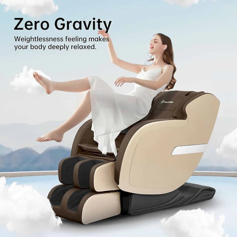 Sillón de masaje de cuerpo completo SL Track en caqui/negro – Gravedad Cero, 1 persona