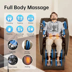 Sillón de masaje de cuerpo completo SL Track en caqui/negro – Gravedad Cero, 1 persona