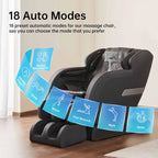 Sillón de masaje de cuerpo completo SL Track en caqui/negro – Gravedad Cero, 1 persona