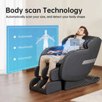 Sillón de masaje de cuerpo completo SL Track en caqui/negro – Gravedad Cero, 1 persona