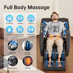 Sillón de masaje de cuerpo completo SL Track en caqui/negro – Gravedad Cero, 1 persona