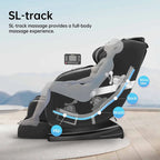 Sillón de masaje de cuerpo completo SL Track en caqui/negro – Gravedad Cero, 1 persona
