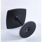 Mesa de comedor redonda de 31.5", negro/marrón/blanco mate, para 2 a 4 personas