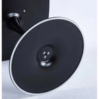 Mesa de comedor redonda de 31.5", negro/marrón/blanco mate, para 2 a 4 personas