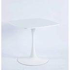 Mesa de comedor redonda de 31.5", negro/marrón/blanco mate, para 2 a 4 personas