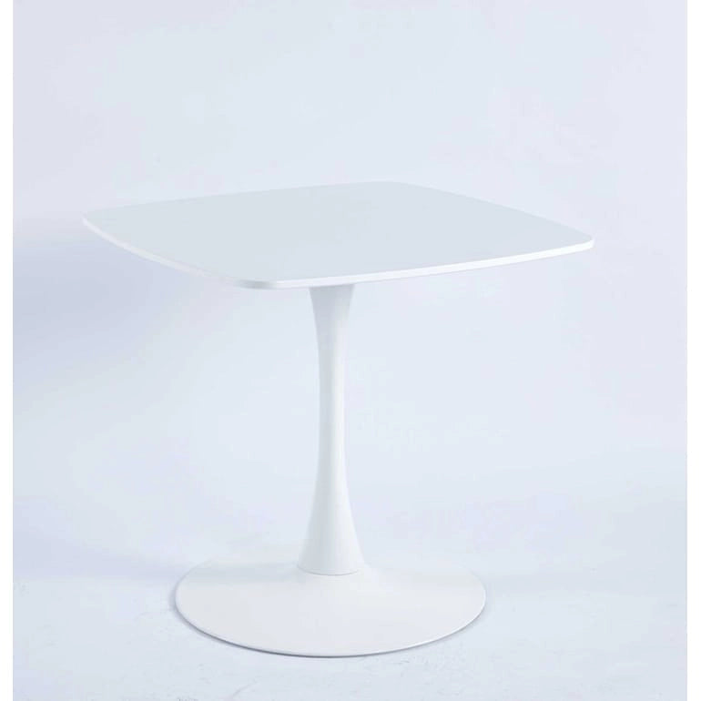 Mesa de comedor redonda de 31.5", negro/marrón/blanco mate, para 2 a 4 personas