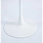 Mesa de comedor redonda de 31.5", negro/marrón/blanco mate, para 2 a 4 personas