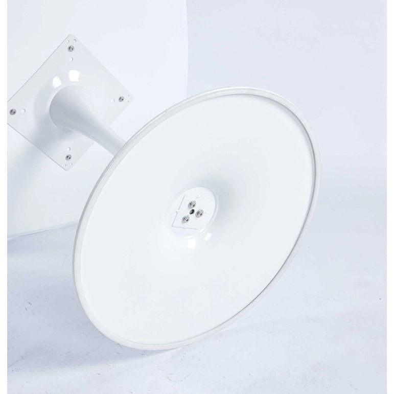 Mesa de comedor redonda de 31.5", negro/marrón/blanco mate, para 2 a 4 personas