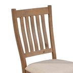 Sillas auxiliares de comedor con respaldo de listones marrón-beige, juego de 2