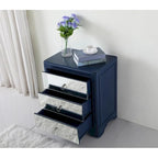 Cómoda decorativa con espejo de 3 cajones