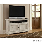 Mueble rústico para TV, blanco desgastado – 137 cm / 162 cm / 185 cm de ancho