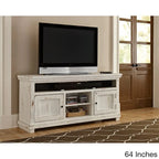 Mueble rústico para TV, blanco desgastado – 137 cm / 162 cm / 185 cm de ancho