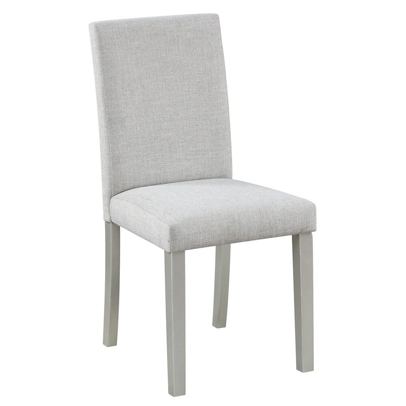 Juego de comedor de 5 piezas para 4 personas en gris, blanco y negro