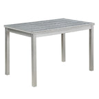 Juego de comedor de 5 piezas para 4 personas en gris, blanco y negro